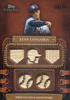 2010 Topps Sterling - Legendary Leather Relics Five Sepia #5LLR-39 Evan Longoria Front