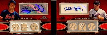 2010 Topps Sterling - Pairs Relic Autographs #SPAR-18 Gary Carter / David Wright Front