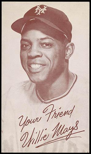 1954 Alaga Syrup Willie Mays Postcard #NNO Willie Mays Front