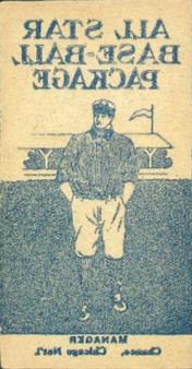 1910 J.H. Dockman & Son All-Star Baseball #NNO Frank Chance Back