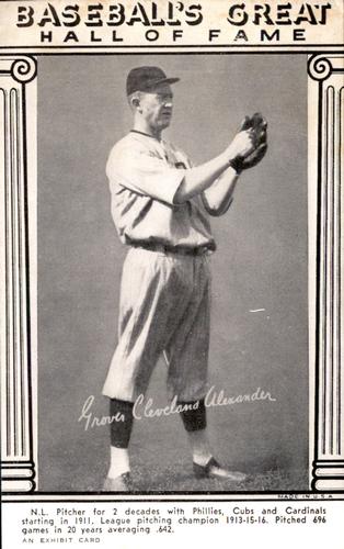 1974 Exhibits Baseball's Great HOF W464 Reprints #NNO Grover Cleveland Alexander Front