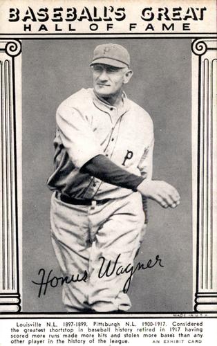 1974 Exhibits Baseball's Great HOF W464 Reprints #NNO Honus Wagner Front