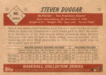 2019 Bowman Heritage #53VR-51 Steven Duggar Back