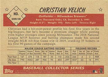 2019 Bowman Heritage #53VR-100 Christian Yelich Back