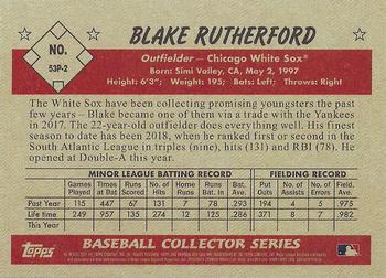 2019 Bowman Heritage - Prospects #53P-2 Blake Rutherford Back