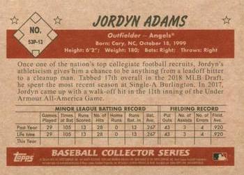 2019 Bowman Heritage - Prospects #53P-13 Jordyn Adams Back