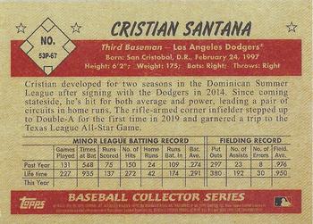 2019 Bowman Heritage - Prospects #53P-67 Cristian Santana Back