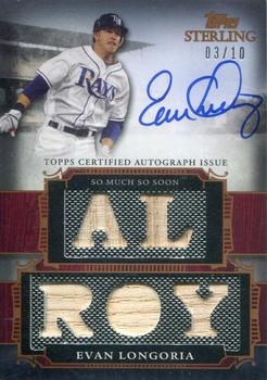 2010 Topps Sterling - Touched By Greatness Relic Five Autographs #5TBGAR-14 Evan Longoria Front