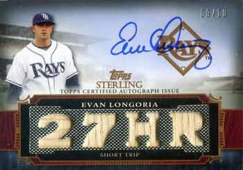 2010 Topps Sterling - Touched By Greatness Relic Quad Autographs #4TBGAR-14 Evan Longoria Front