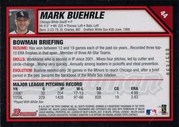 2007 Bowman - Blue #44 Mark Buehrle Back
