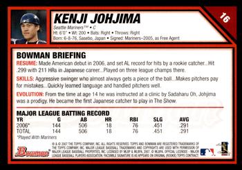 2007 Bowman - Gold #16 Kenji Johjima Back