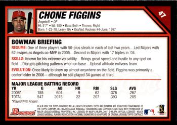 2007 Bowman - Gold #47 Chone Figgins Back