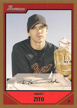 2007 Bowman - Gold #101 Barry Zito Front