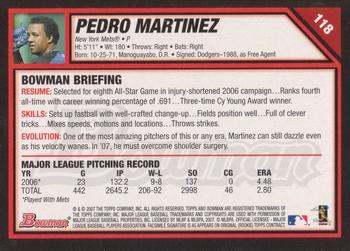 2007 Bowman - Gold #118 Pedro Martinez Back