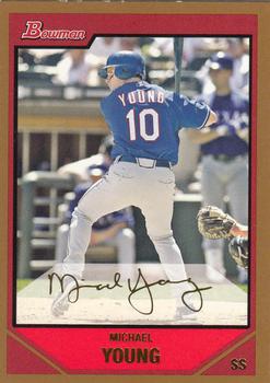 2007 Bowman - Gold #194 Michael Young Front
