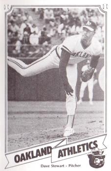 1987 Oakland Athletics Smokey Bear Color-Grams Postcards - Photo Card #NNO Dave Stewart Front