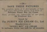 1927 Honey Boy Ice Cream (FC59) #14 Babe Ruth Back