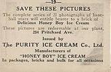 1927 Honey Boy Ice Cream (FC59) #19 Dave Bancroft Back