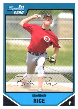 2007 Bowman - Prospects #BP10 Brandon Rice Front