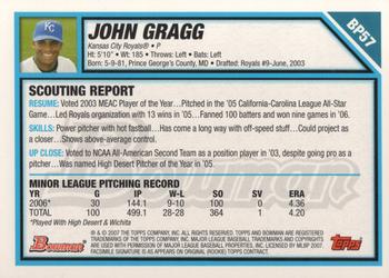 2007 Bowman - Prospects Gold #BP57 John Gragg Back