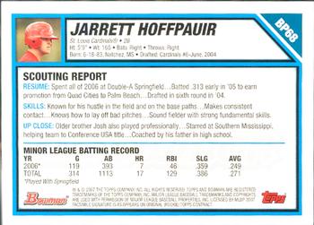 2007 Bowman - Prospects Gold #BP68 Jarrett Hoffpauir Back