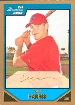 2007 Bowman - Prospects Gold #BP107 Clay Harris Front