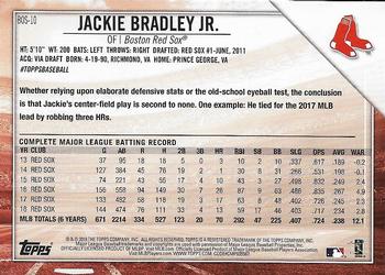 2019 Topps National Baseball Card Day - Boston Red Sox #BOS-10 Jackie Bradley Jr. Back