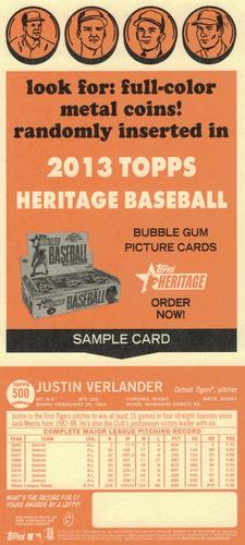 2013 Topps Heritage - Advertising Panels #NNO Jed Lowrie / Nyjer Morgan / Brian Wilson Back