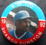 1992 JKA Baseball Buttons #9 Shawon Dunston Front