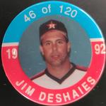 1992 JKA Baseball Buttons #46 Jim Deshaies Front