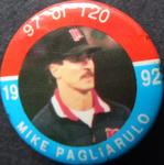 1992 JKA Baseball Buttons #97 Mike Pagliarulo Front