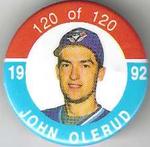 1992 JKA Baseball Buttons #120 John Olerud Front