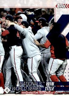 2020 Topps Stickers #4 Nationals Win World Series Title Front