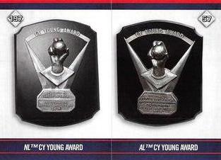 2020 Topps Stickers #57 / 197 AL Cy Young Award / NL Cy Young Award Front