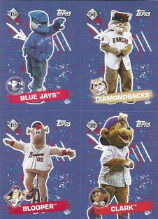 2020 Topps Stickers #105 / 141 / 148 / 151 Ace / Baxter / Blooper / Clark Front