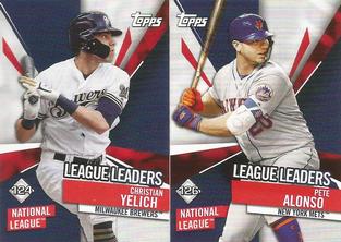 2020 Topps Stickers #124 / 126 Christian Yelich / Pete Alonso Front