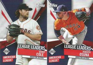 2020 Topps Stickers #135 / 137 Gerrit Cole / Roberto Osuna Front