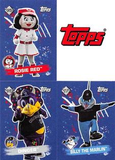 2020 Topps Stickers #158 / 167 / 177 Rosie Red / Dinger / Billy the Marlin Front