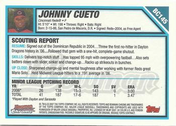 2007 Bowman Chrome - Prospects #BC145 Johnny Cueto Back