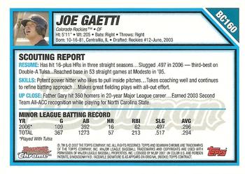 2007 Bowman Chrome - Prospects #BC160 Joe Gaetti Back