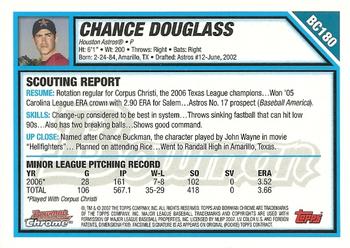 2007 Bowman Chrome - Prospects #BC180 Chance Douglass Back
