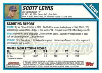 2007 Bowman Chrome - Prospects #BC184 Scott Lewis Back