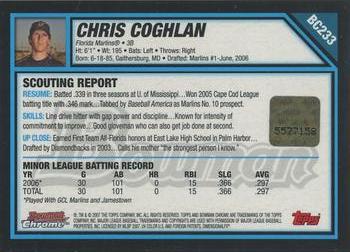 2007 Bowman Chrome - Prospects #BC233 Chris Coghlan Back