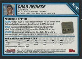 2007 Bowman Chrome - Prospects #BC242 Chad Reineke Back