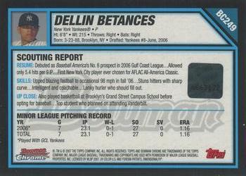 2007 Bowman Chrome - Prospects #BC249 Dellin Betances Back