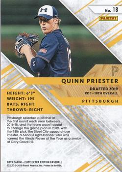 2019 Panini Elite Extra Edition - Aspirations Red #18 Quinn Priester Back