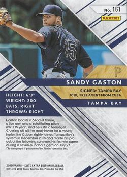 2019 Panini Elite Extra Edition - Autographs #161 Sandy Gaston Back