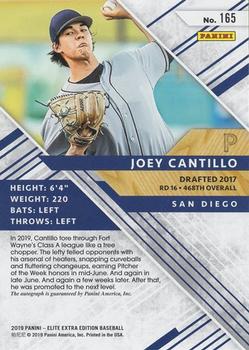 2019 Panini Elite Extra Edition - Autographs #165 Joey Cantillo Back