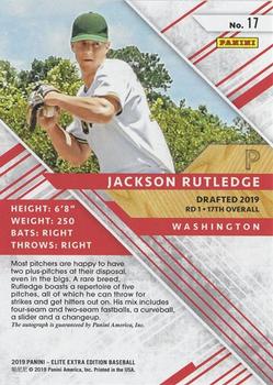 2019 Panini Elite Extra Edition - Autographs Aspirations Tie-Dye #17 Jackson Rutledge Back