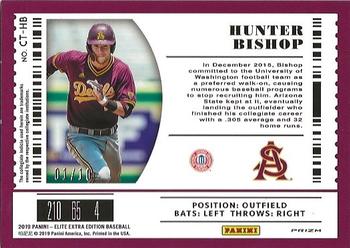 2019 Panini Elite Extra Edition - College Tickets Gold #CT-HB Hunter Bishop Back